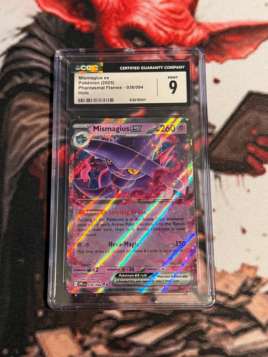 Pokemon TCG - 2025 Phantasmal Flames - Mismagius ex - #036/094 - Mint - CGC 9