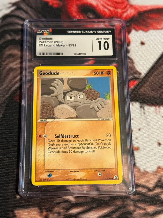 Pokemon TCG - 2006 Ex Legend Maker - Geodude - #53/92 - GEM MINT - CGC 10