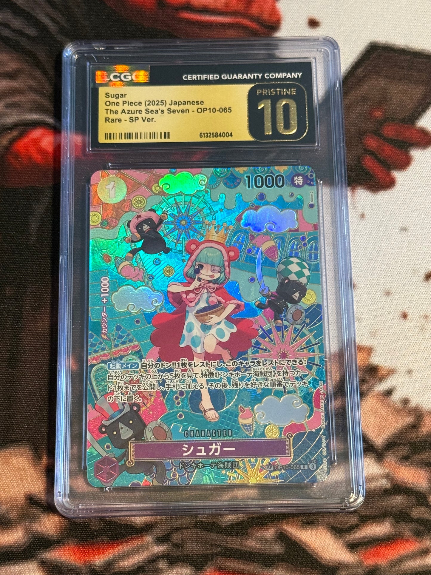 One Piece TCG - Sugar OP10-065 SP Ver RARE (JP) - The Azure Sea's Seven - PRISTINE CGC 10