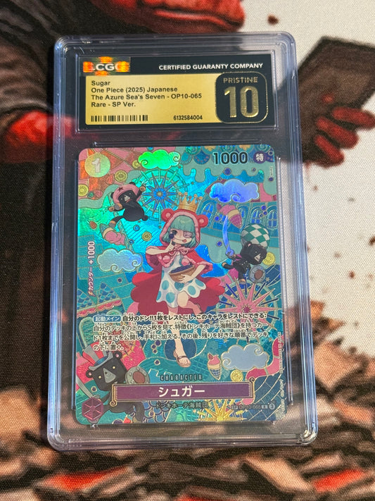 One Piece TCG - Sugar OP10-065 SP Ver RARE (JP) - The Azure Sea's Seven - PRISTINE CGC 10