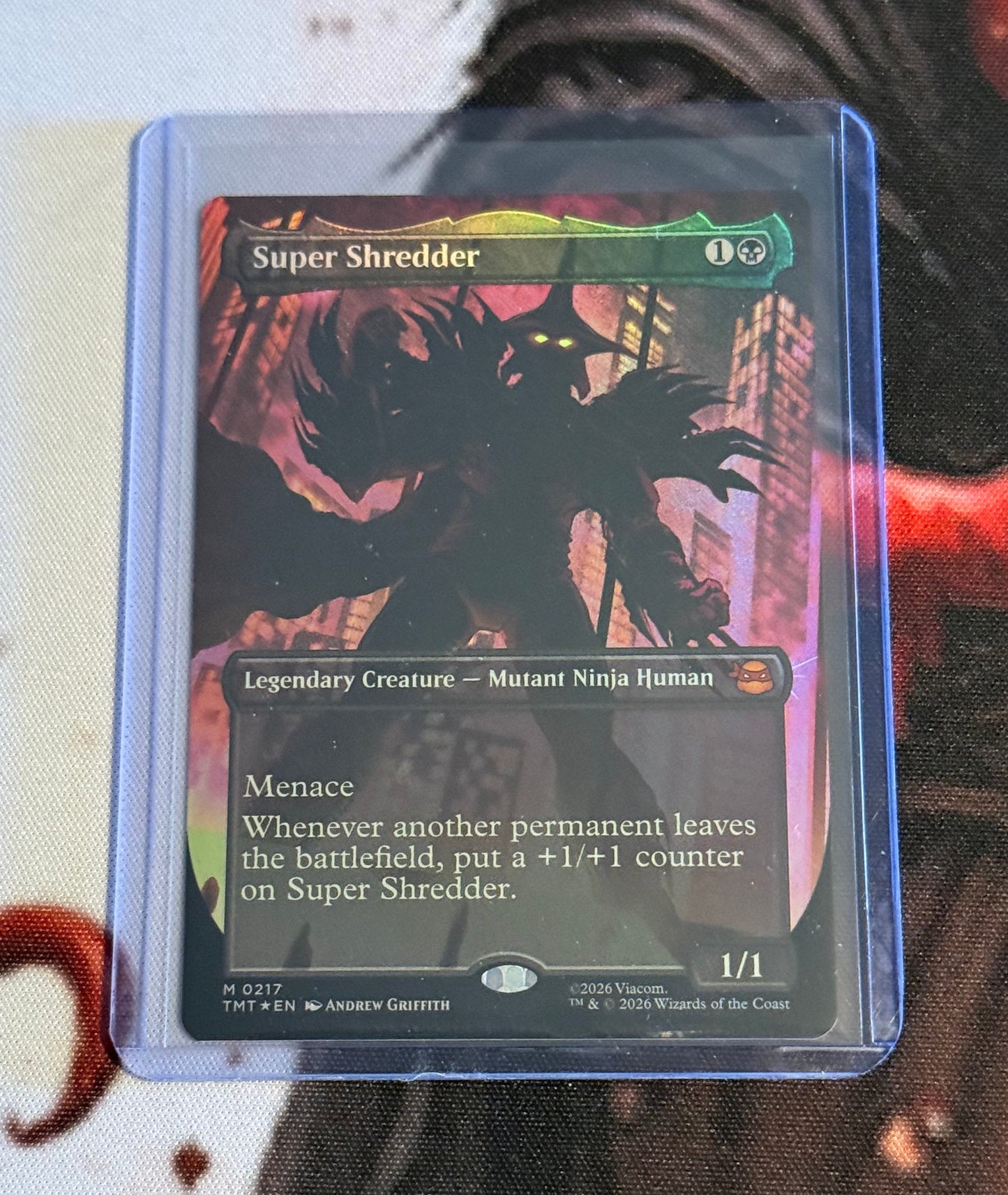 Magic the Gathering - Super Shredder Borderless FOIL - #0217 - MYTHIC - Teenage Mutant Ninja Turtles - Mint
