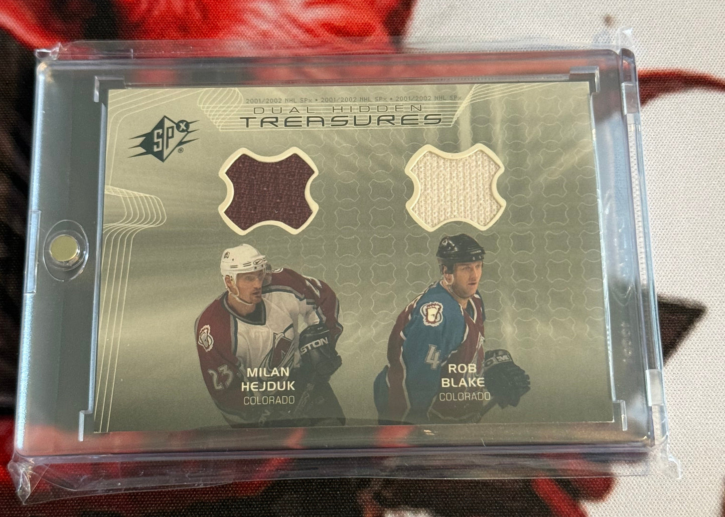 NHL - 2001/2002 Upper Deck SPX - Hejduk and Blake Dual Hidden Treaures Jersey Relic - #DT-HB - NM/M
