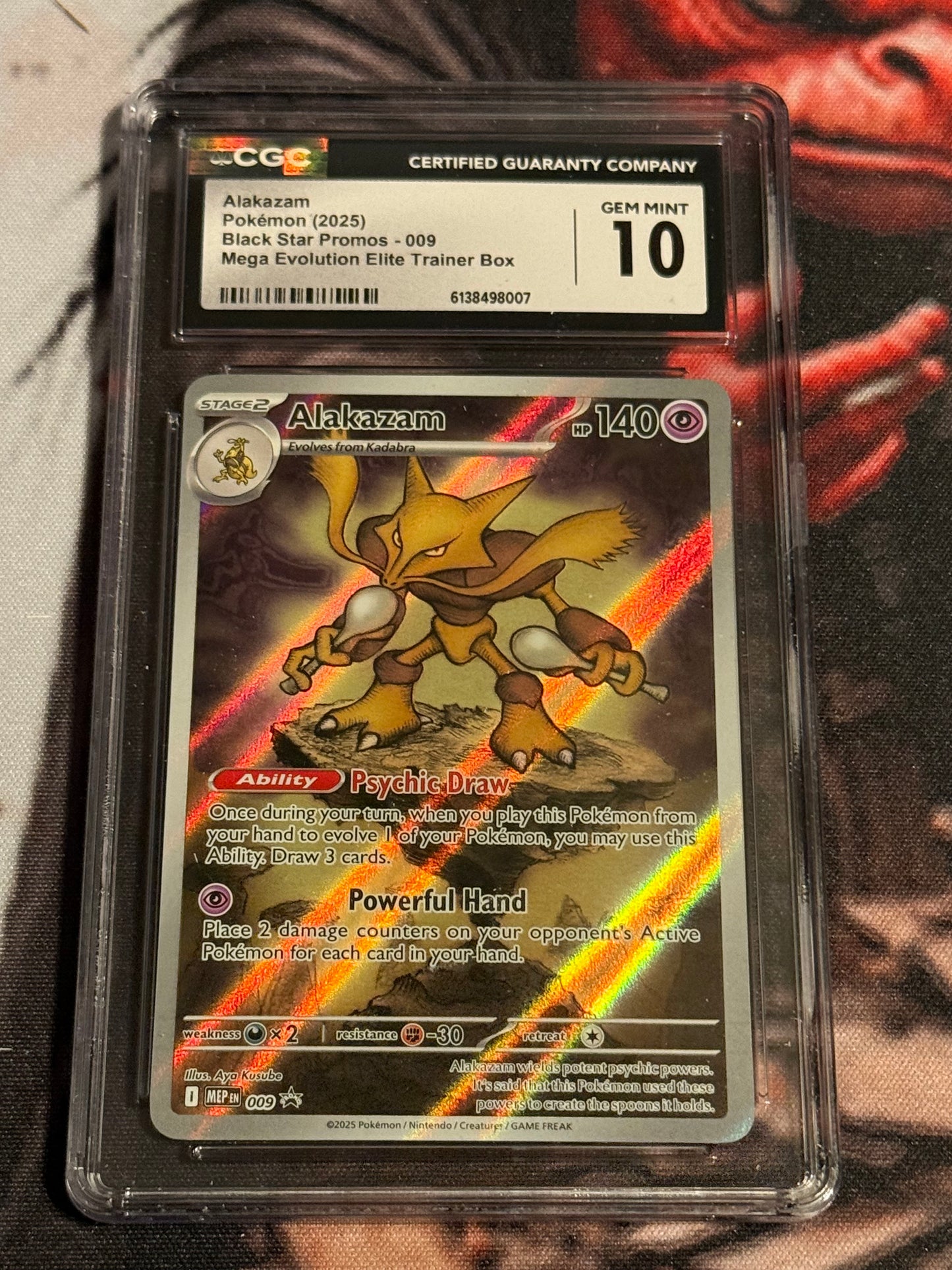 Pokemon TCG - Alakazam - 2025 Black Star PROMO - #009 - GEM MINT - CGC 10