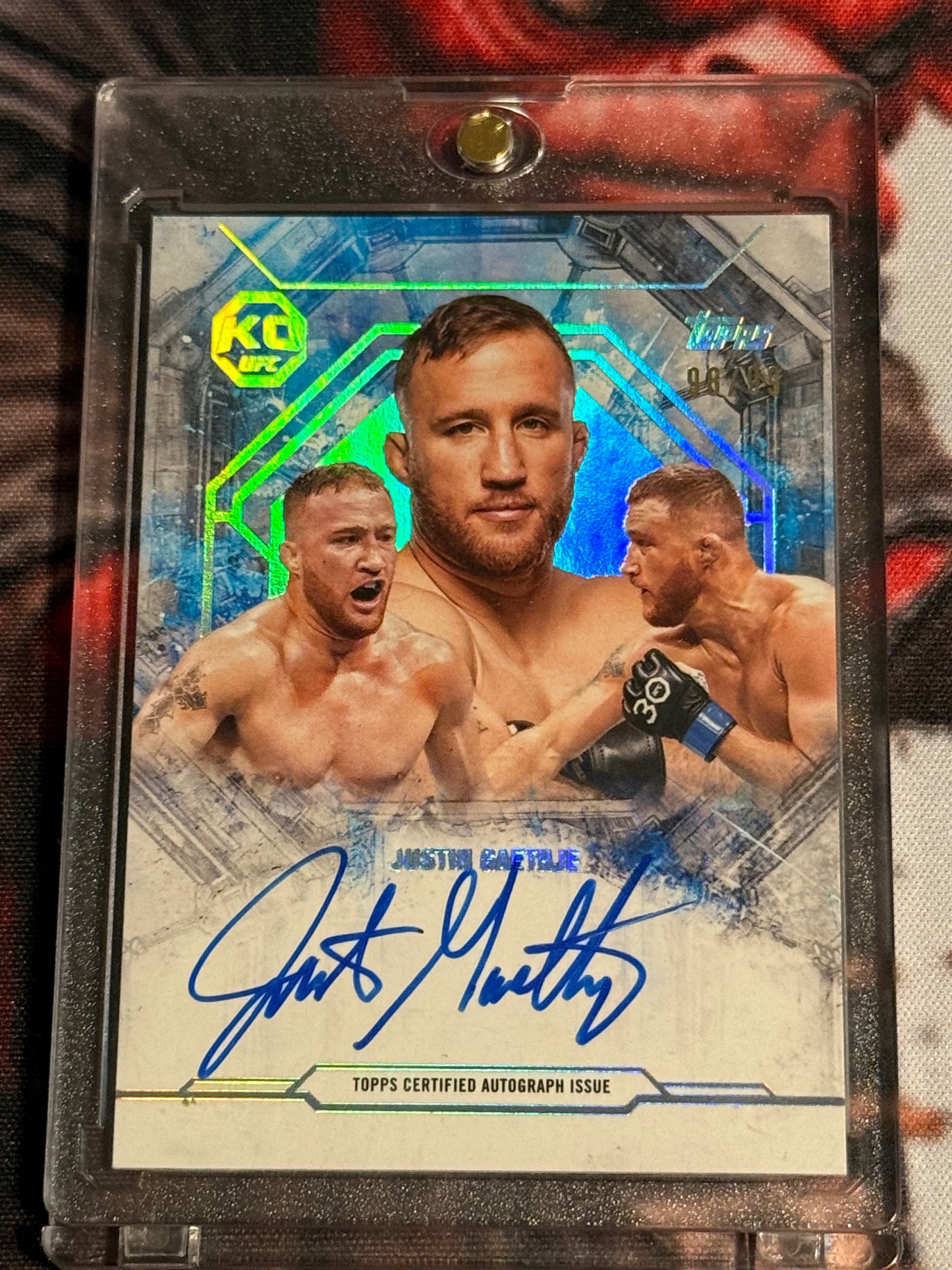 UFC - 2025 Topps Knockout - Justin Gaethje Collage-A-Graphs Auto /99 - #CG-JG - NM