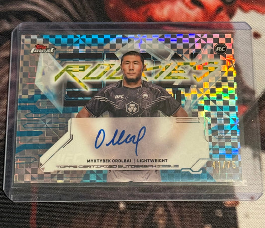 UFC - 2025 Topps Finest - Myktybek Orolbai - Finest Rookies Auto /75 - #FRA-MO - Mint