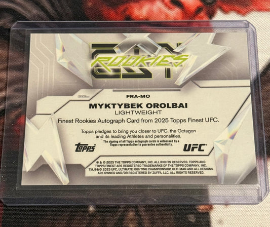 UFC - 2025 Topps Finest - Myktybek Orolbai - Finest Rookies Auto /75 - #FRA-MO - Mint