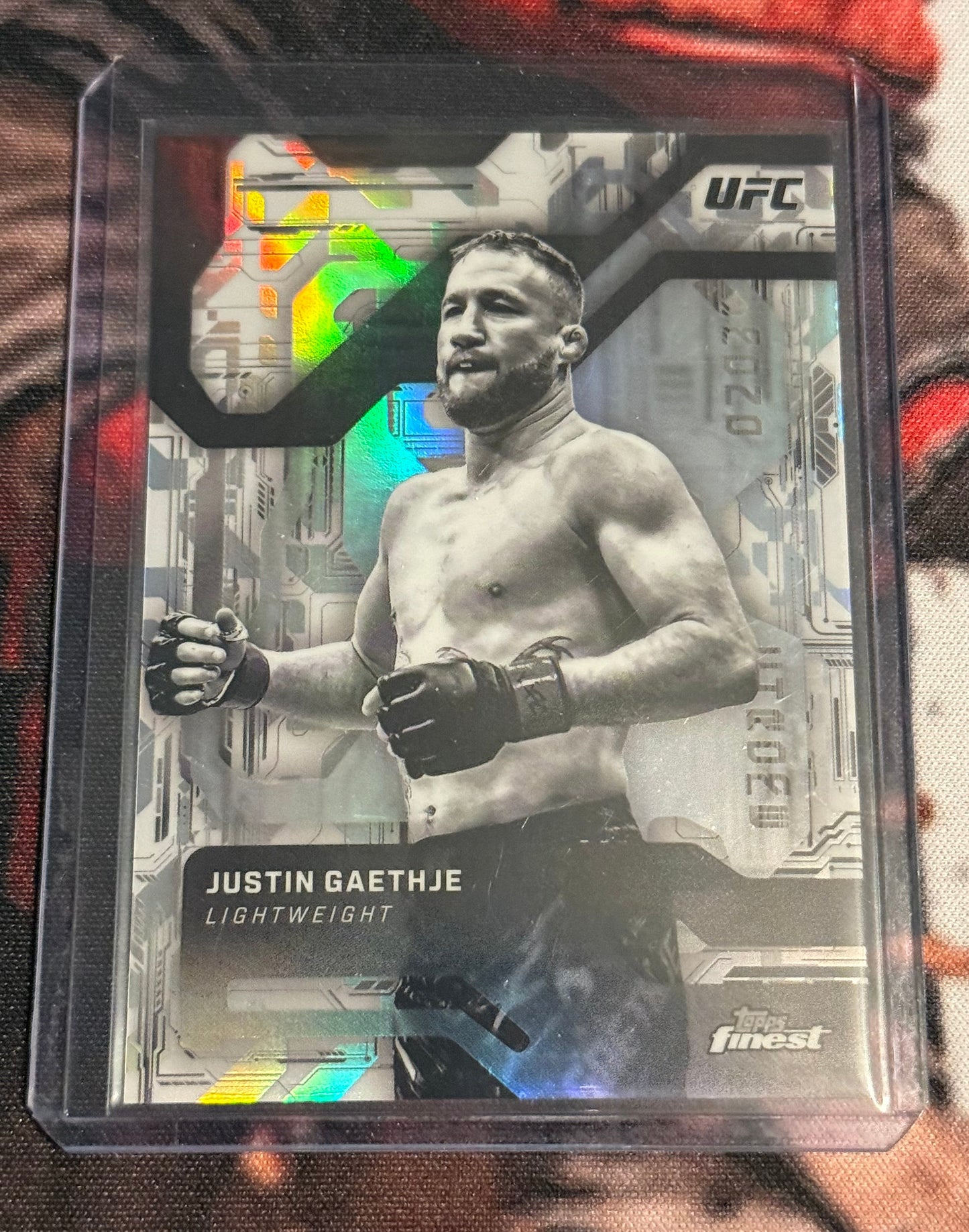 UFC - 2025 Topps Finest - Justin Gaethje Monochrome CASE HIT - #MC-17 - Mint
