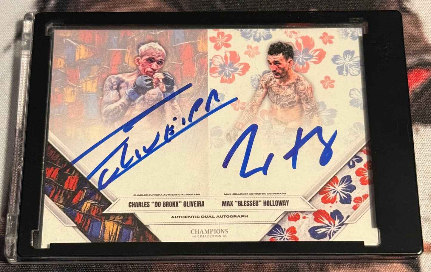 UFC - 2025 Champions Collection Charles Oliveira and Max Holloway PSA CERT DUAL AUTO - #MC-DA - Mint