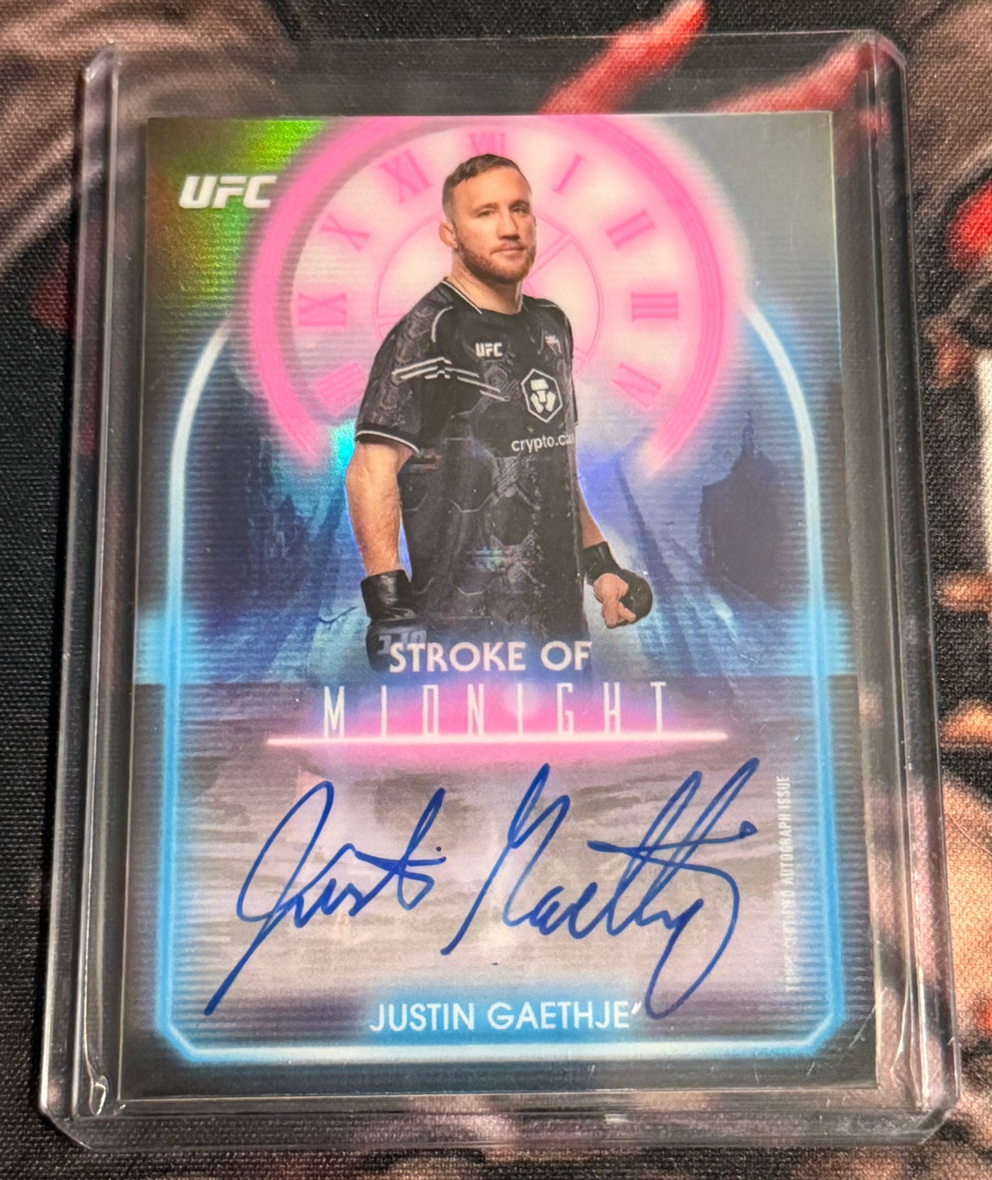 UFC - 2025 Topps Midnight - Justin Gaethje Stroke of Midnight Auto - #SMA-JG - NM