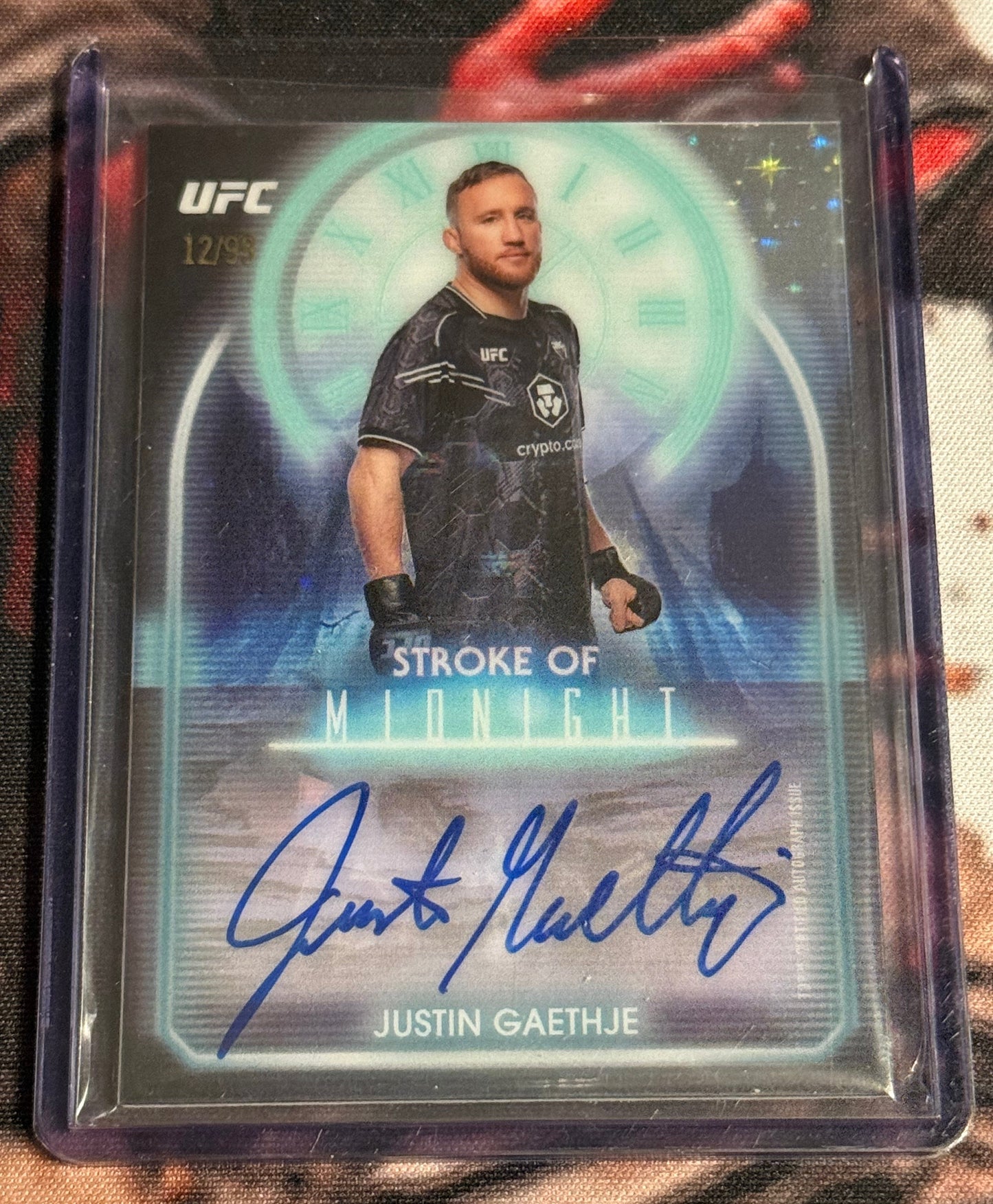 UFC - 2025 Topps Midnight - Justin Gaethje Stroke of Midnight Auto /99 - #SMA-JG - NM