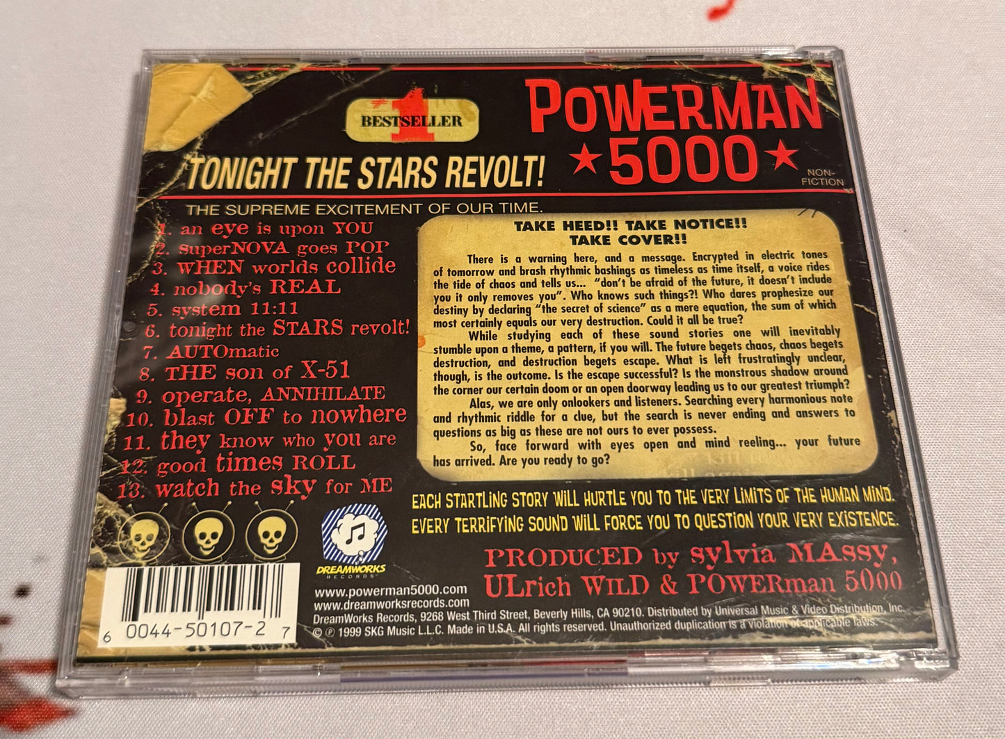 Powerman 5000 - Tonight the Stars Revolt! - 1999 - Used - Excellent