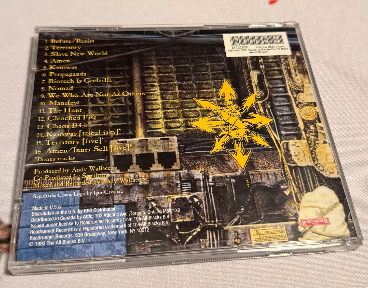 Sepultura - Chaos AD with Bonus Tracks - 1993 - Used - Excellent