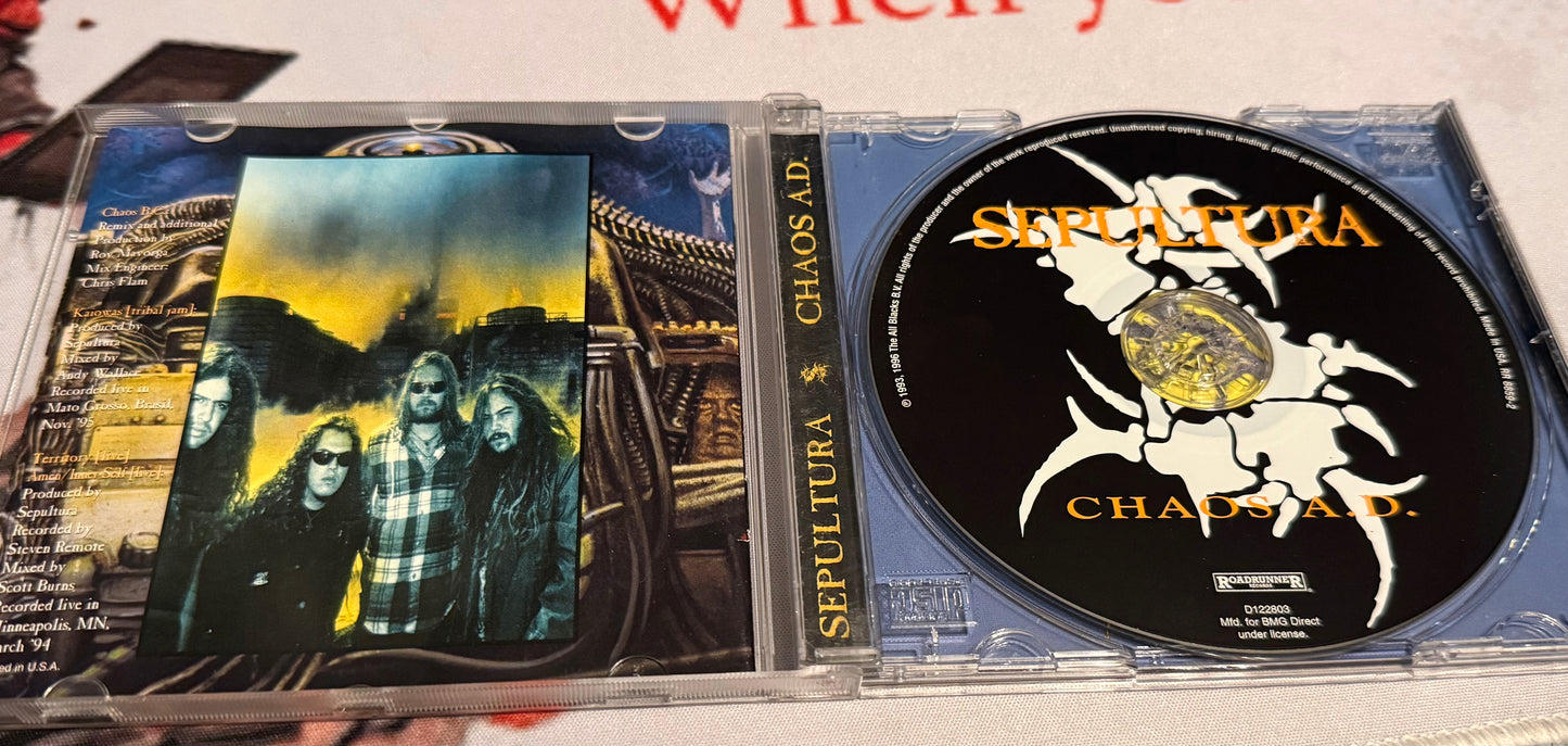 Sepultura - Chaos AD with Bonus Tracks - 1993 - Used - Excellent