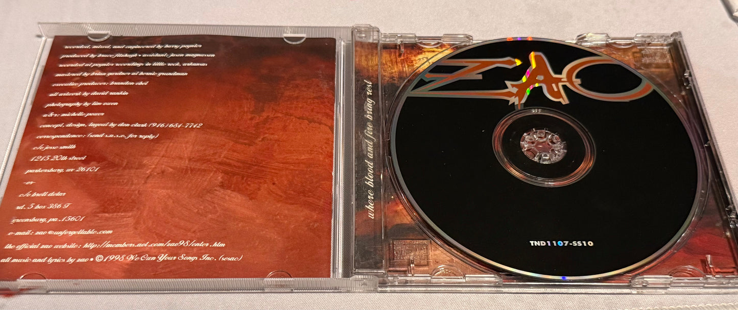 Zao - Where Blood and Fire Bring Rest - 1998 - Solid State Records - Used - Excellent