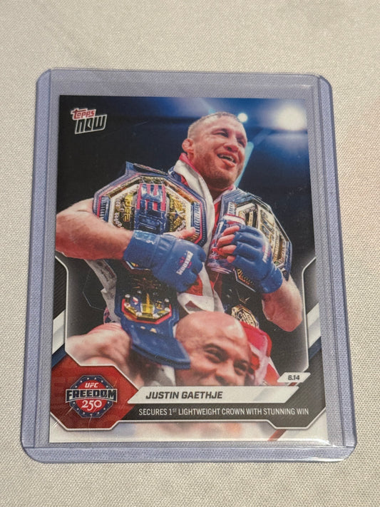 UFC - 2026 Topps NOW - Justin Gaethje - Freedom 250 - 18 - NM/M