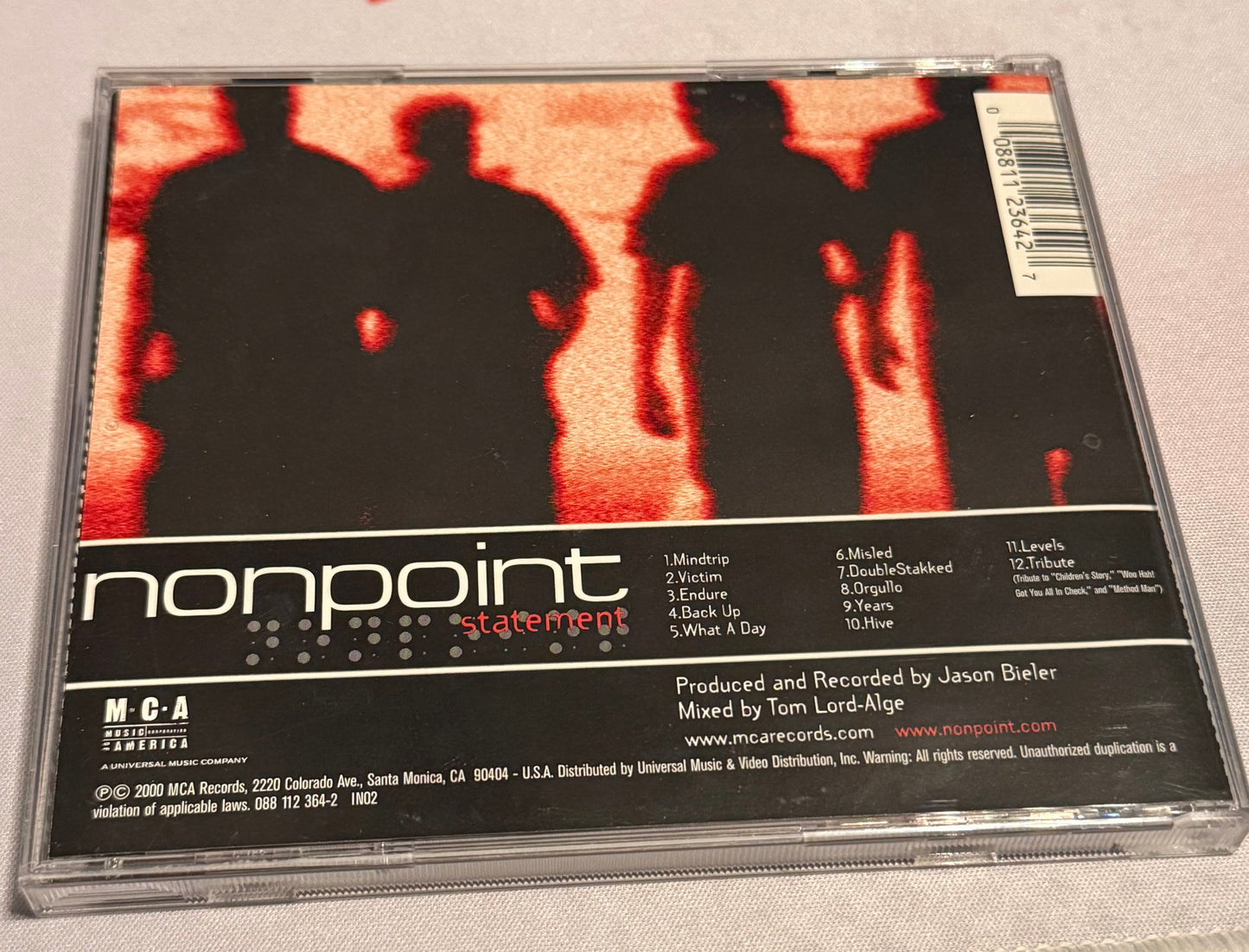 Nonpoint - Statement - 2000 - MCA Records - Used - VG+/EX