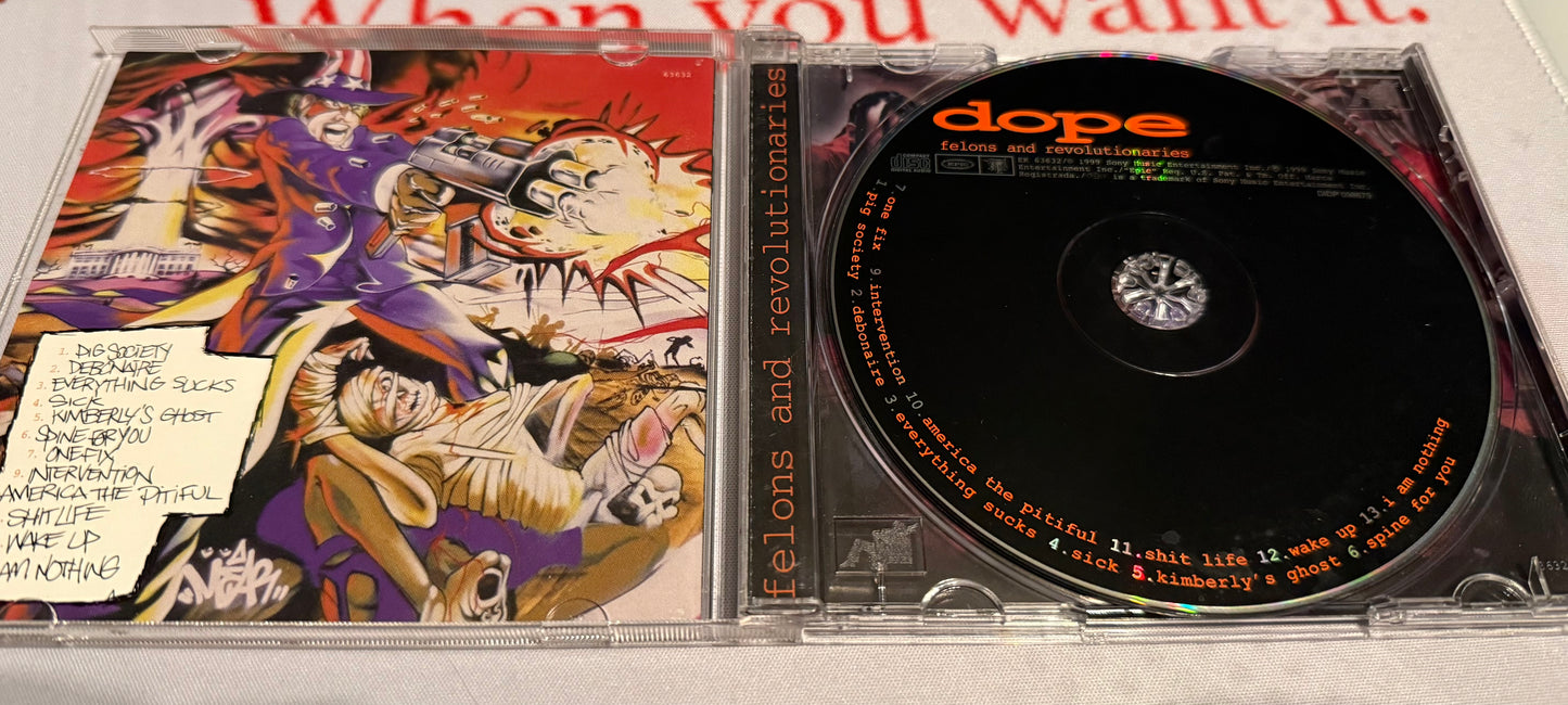 Dope - Felons and Revolutionaries - 1999 - Sony Music Entertainment - Used - VG+/EX
