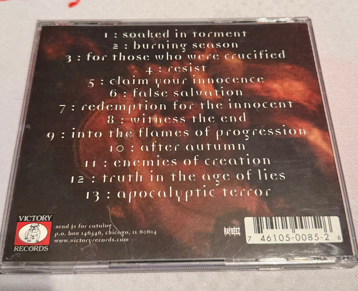 All Out War - For Those Who Were Crucified - 1998 - Victory Records - Used - VG+/EX