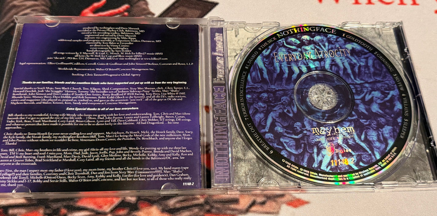 Nothingface - An Audio Guide to Everyday Atrocity - 1998 - DCide Records - Used - Very Good