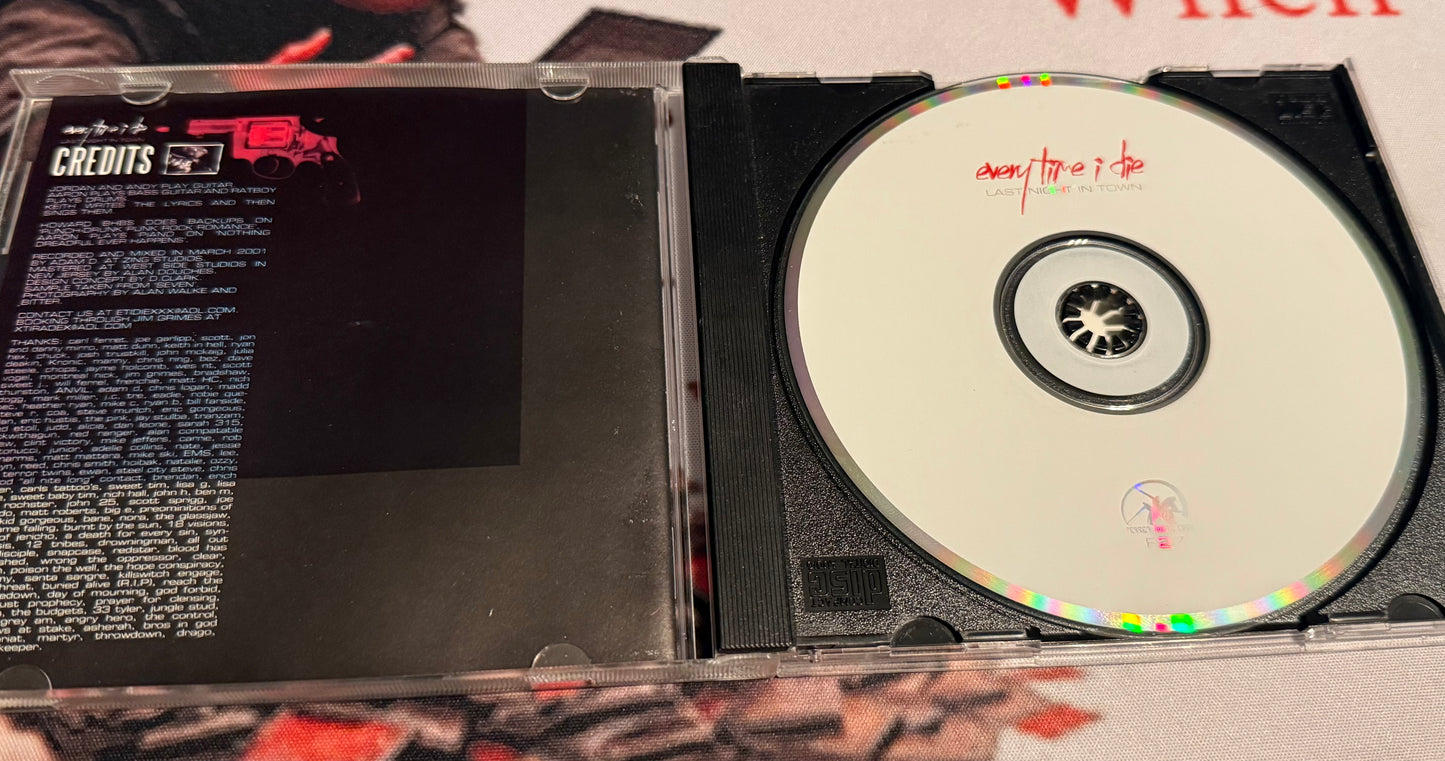 Every Time I Die - Last Night In Town ORIGINAL COVER - 2001 - Ferret Music - Used - VG+/EX