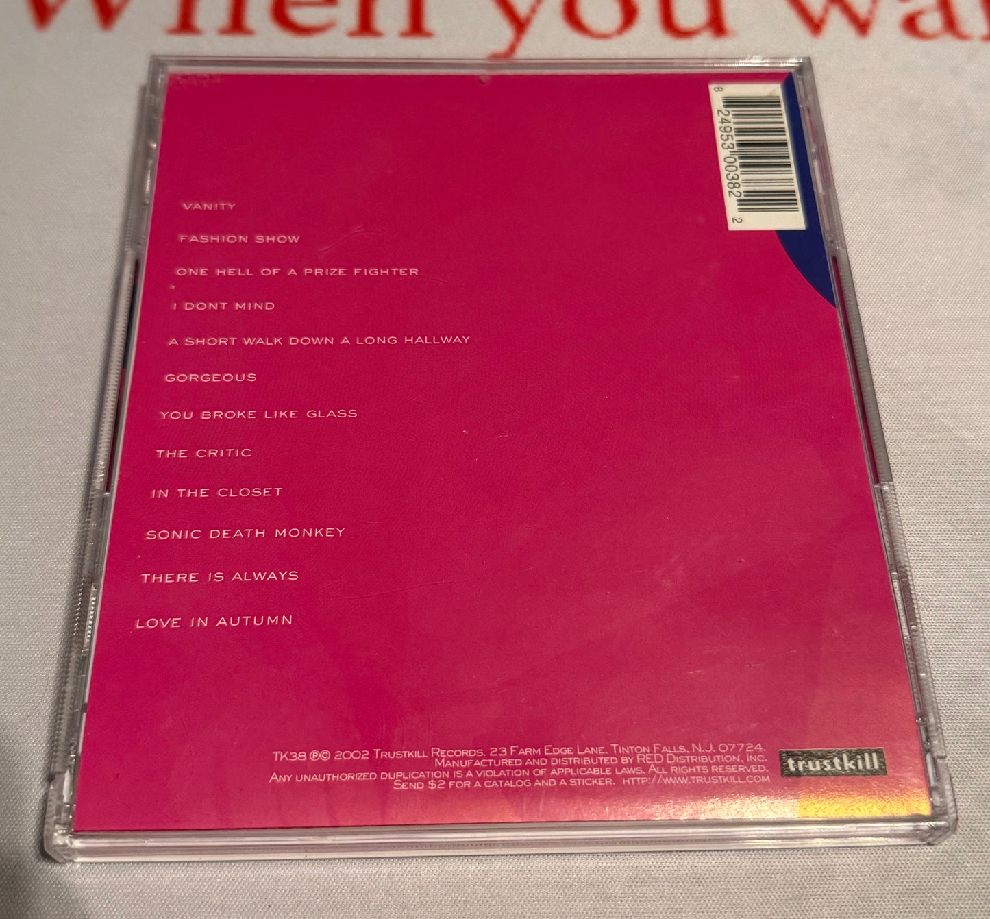 Eighteen Visions - Vanity - 2002 - Trustkill Records - Used - Excellent