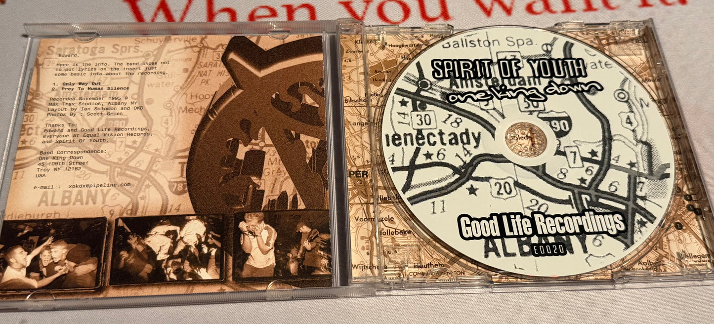 Spirit of Youth and One King Down - Split - 1997 - Good Life Recordings - Used - Excellent
