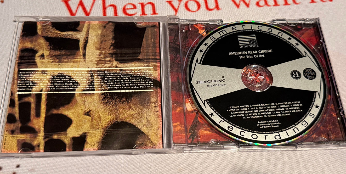 American Head Charge - The War of Art - 2001 - American Recordings - Used - Excellent