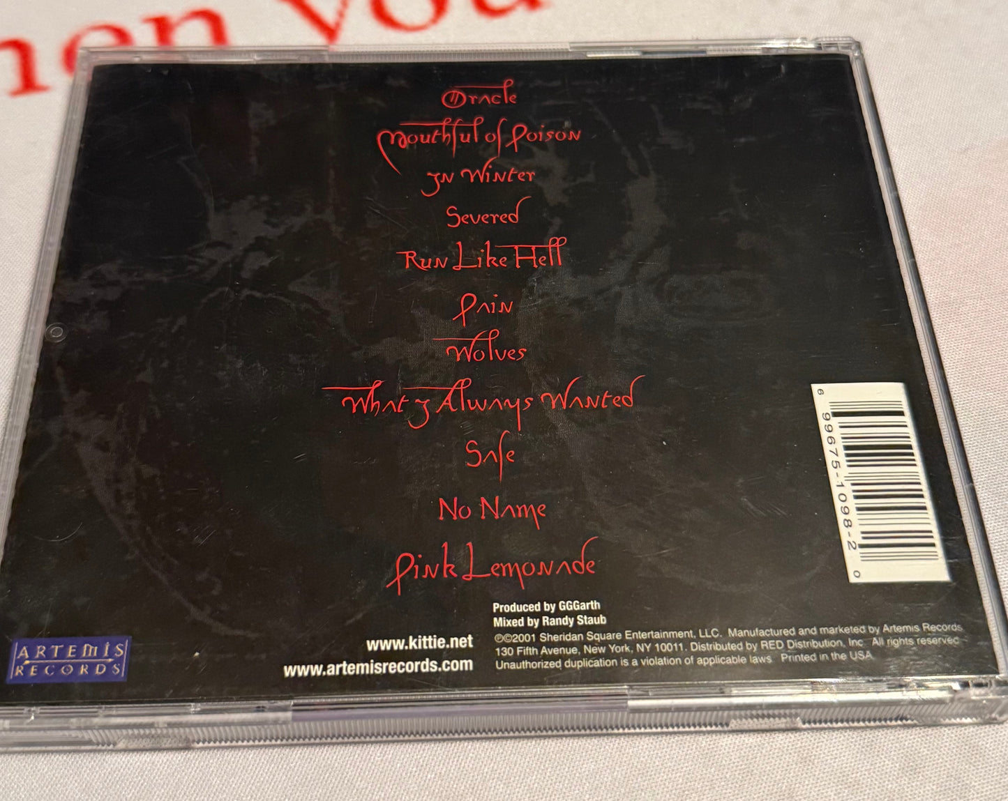 Kittie - Oracle - 2001 - Artemis Records - Used - Excellent