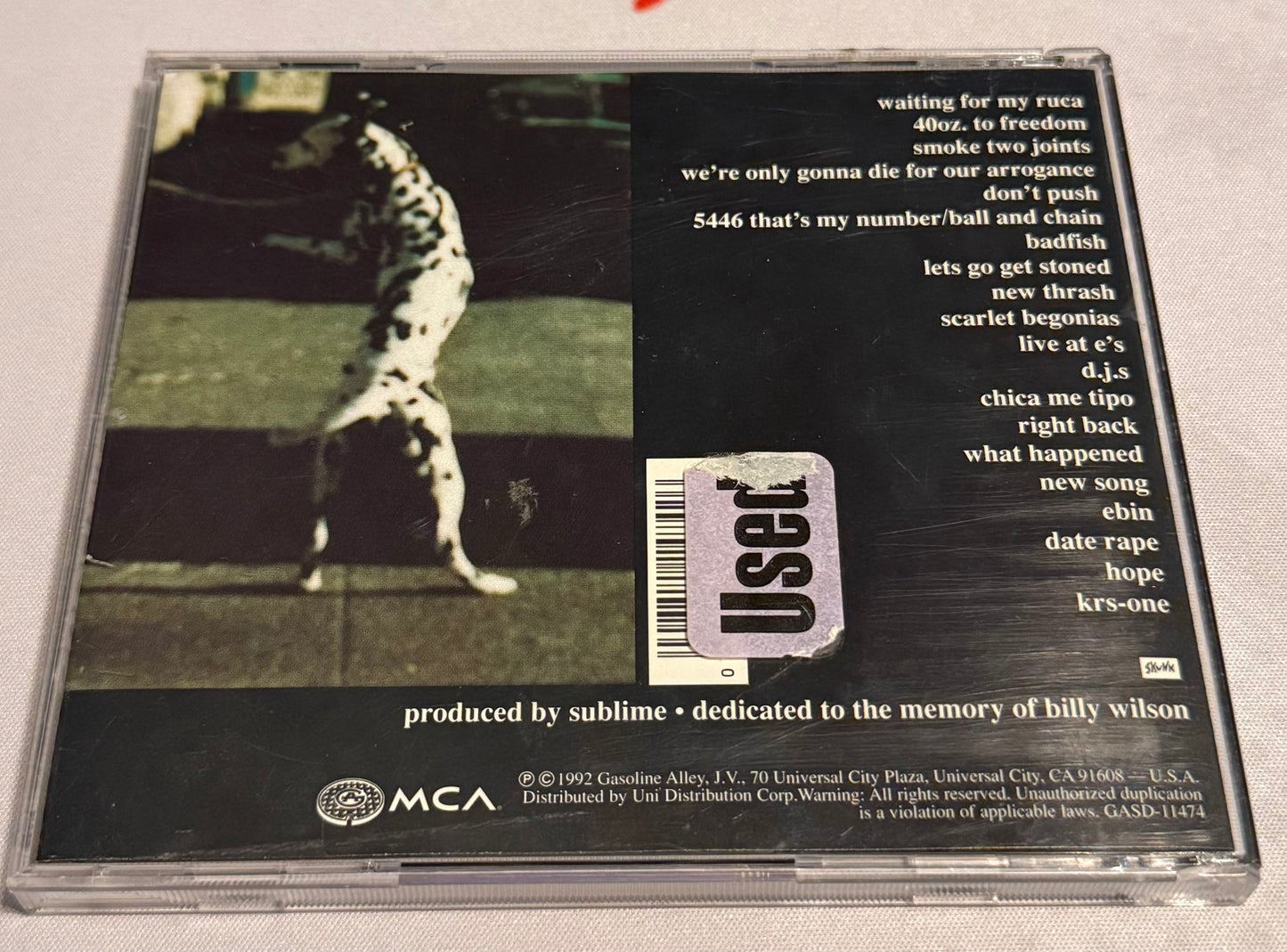 Sublime - 40oz to Freedom - 1992 - Gasoline Alley Records - Used - VG+/EX