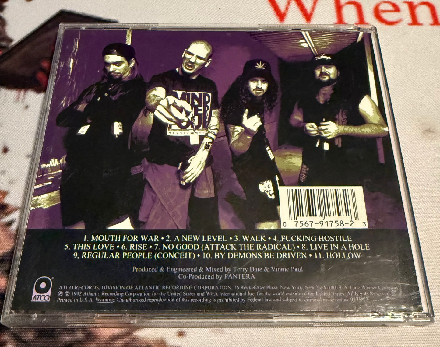 Pantera - Vulgar Display of Power - 1992 - ATCO Records - Used - Excellent