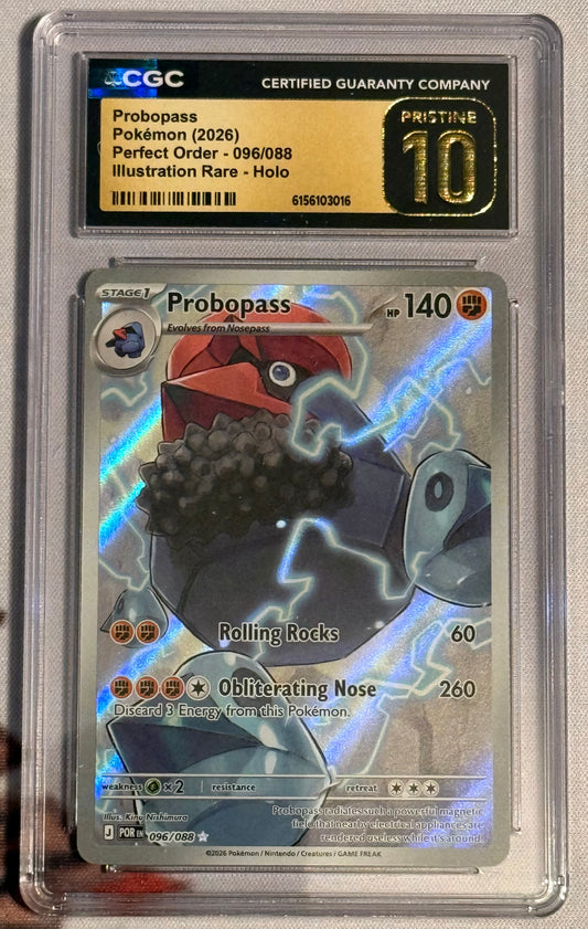 Pokemon TCG - Probopass - Perfect Order Illustration Rare - #096/088 - PRISTINE - CGC 10