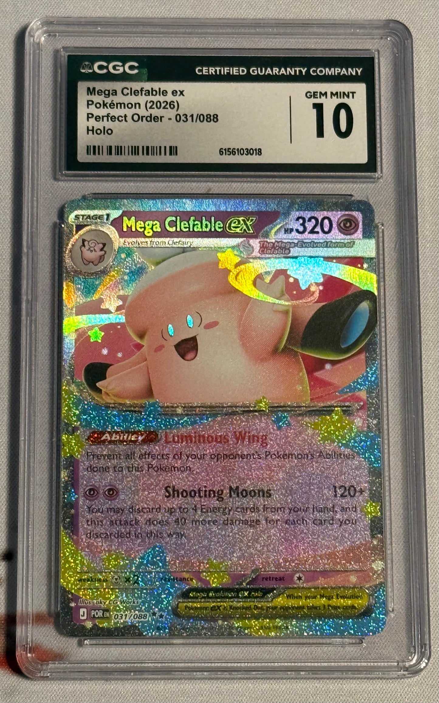 Pokemon TCG - Mega Clefable ex - Perfect Order - #031/088 - GEM MINT - CGC 10