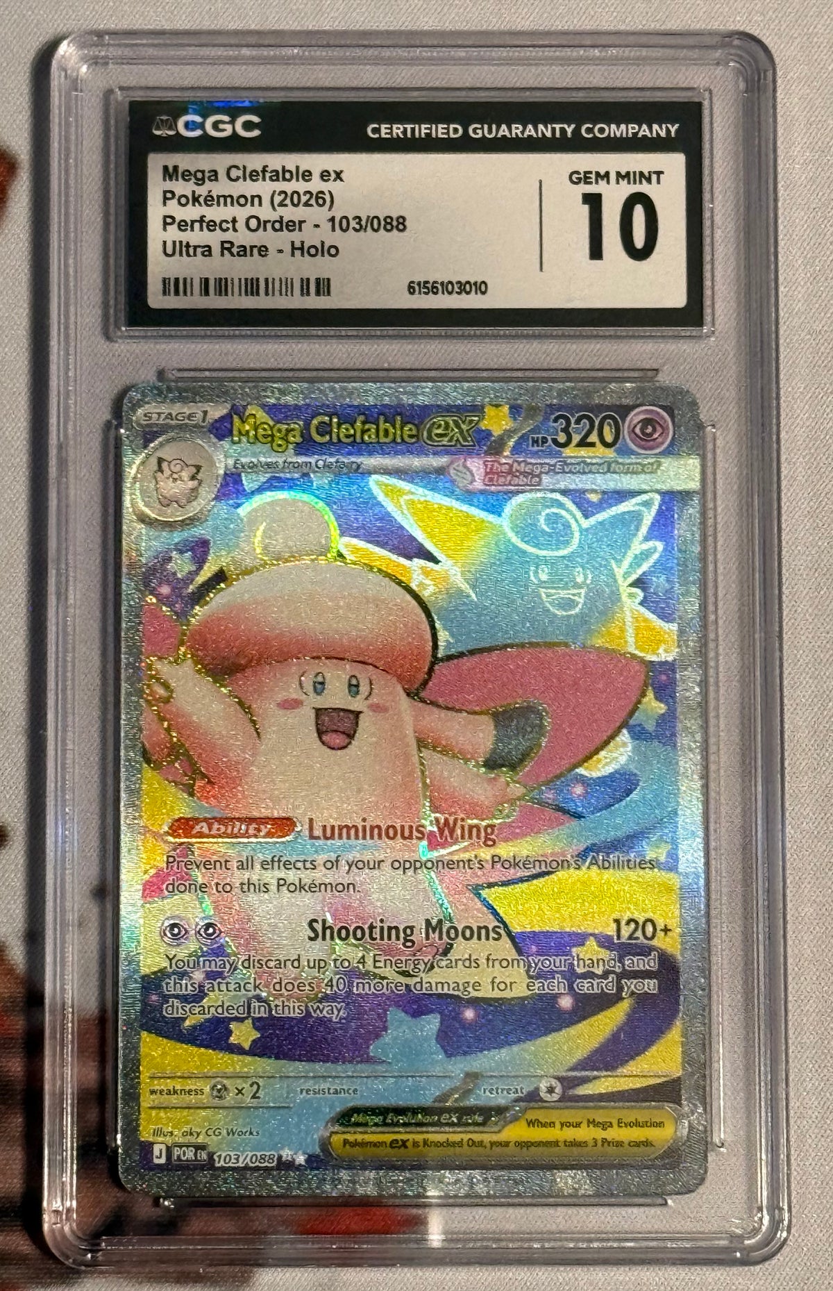 Pokemon TCG - Mega Clefable ex - Perfect Order Ultra Rare - #103/088 - GEM MINT - CGC 10