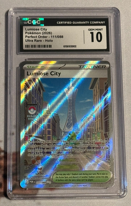 Pokemon TCG - Lumiose City - Perfect Order Ultra Rare - #111/088 - GEM MINT - CGC 10