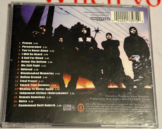Hatebreed - Perseverance with Bonus Track - 2002 - Universal Records - Used - Excellent