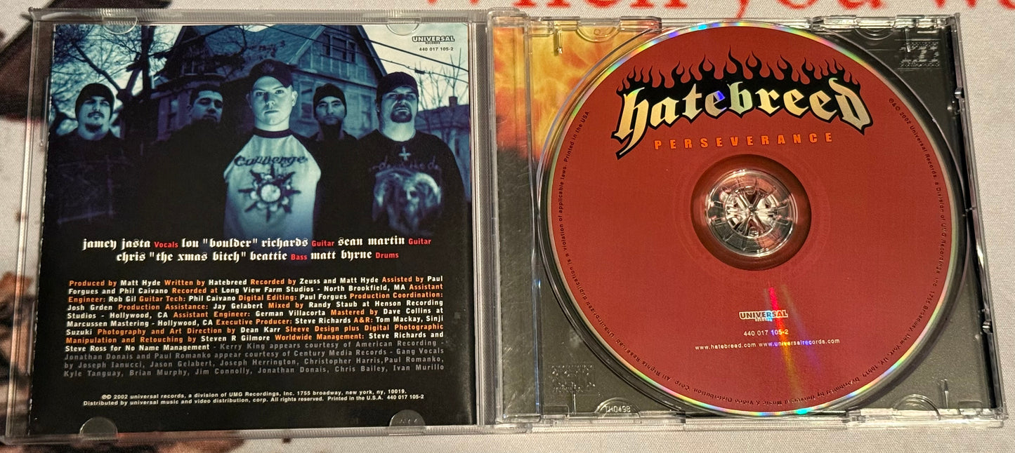 Hatebreed - Perseverance with Bonus Track - 2002 - Universal Records - Used - Excellent