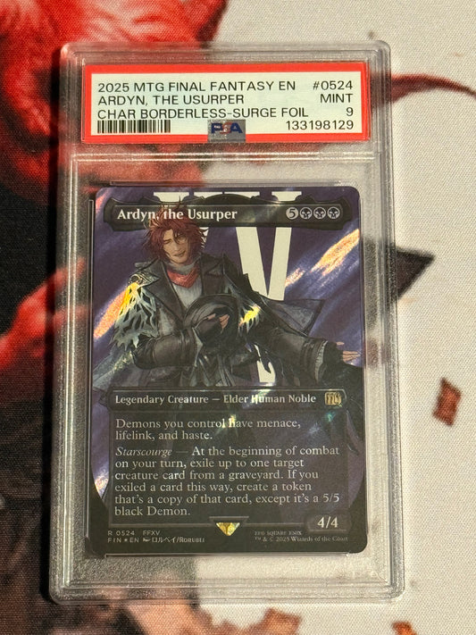Magic the Gathering - Ardyn, the Usurper Borderless Surge Foil - Final Fantasy - #0524 - Mint - PSA 9