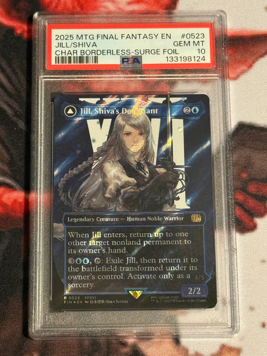 Magic the Gathering - Jill, Shiva's Dominant Borderless Surge Foil - Final Fantasy - #0523 - Gem Mint - PSA 10
