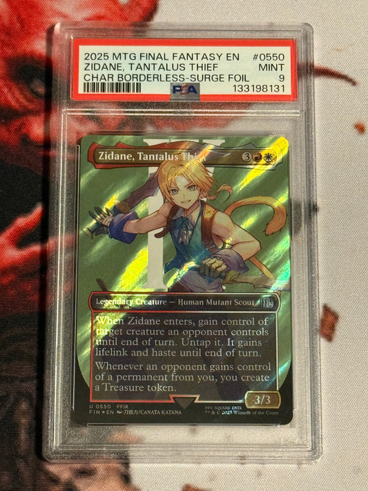 Magic the Gathering - Zidane, Tantalus Thief Borderless Surge Foil - Final Fantasy - #0550 - Mint - PSA 9