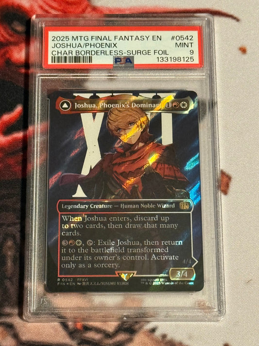 Magic the Gathering - Joshua, Phoenix's Dominant Borderless Surge Foil - Final Fantasy - #0542 - Mint - PSA 9