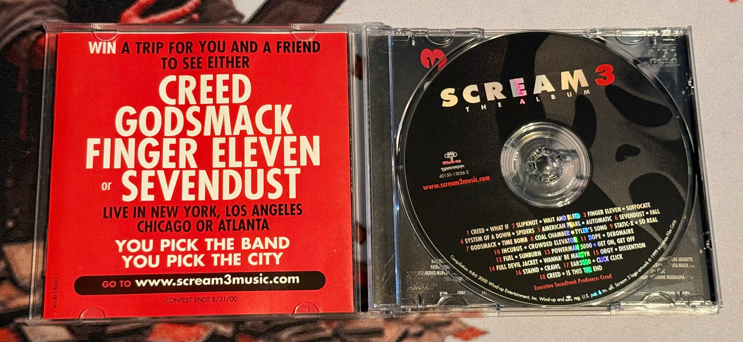 Various Artists - Scream 3 Soundtrack - 2000 - Wind-up Entertainment - Used - VG+