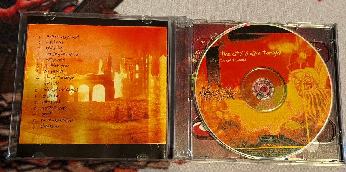 Dog Fashion Disco - The City is Alive Tonight LIVE CD and DFD-Day DVD - 2004 - Artemis Records - Used - VG/VG+