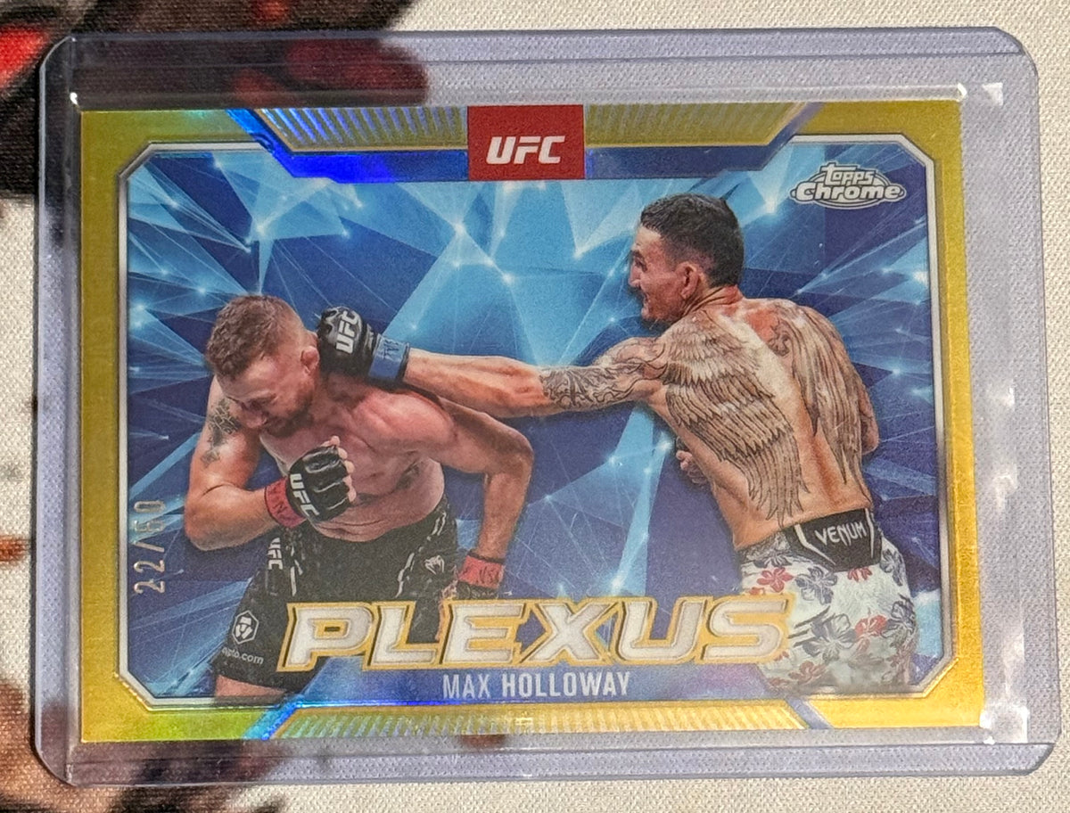 UFC - 2025 Topps Chrome - Max Holloway - Plexus Gold SERIALIZED /50 - #PLX-12 - Mint