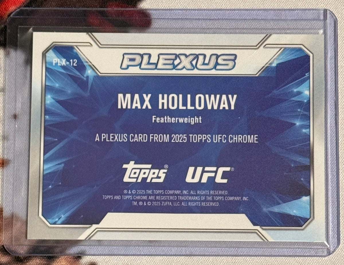 UFC - 2025 Topps Chrome - Max Holloway - Plexus Gold SERIALIZED /50 - #PLX-12 - Mint