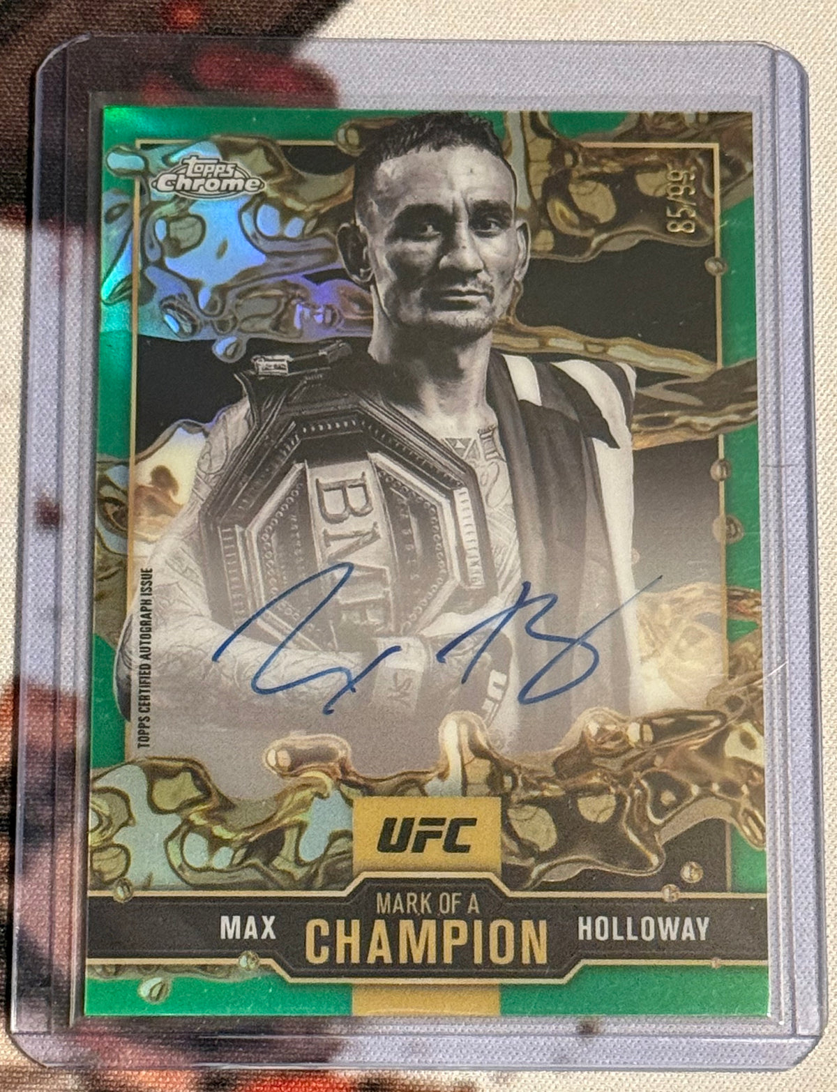 UFC - 2025 Topps Chrome - Max Holloway - Mark of a Champion Auto /99 - #MOC-MH - Mint