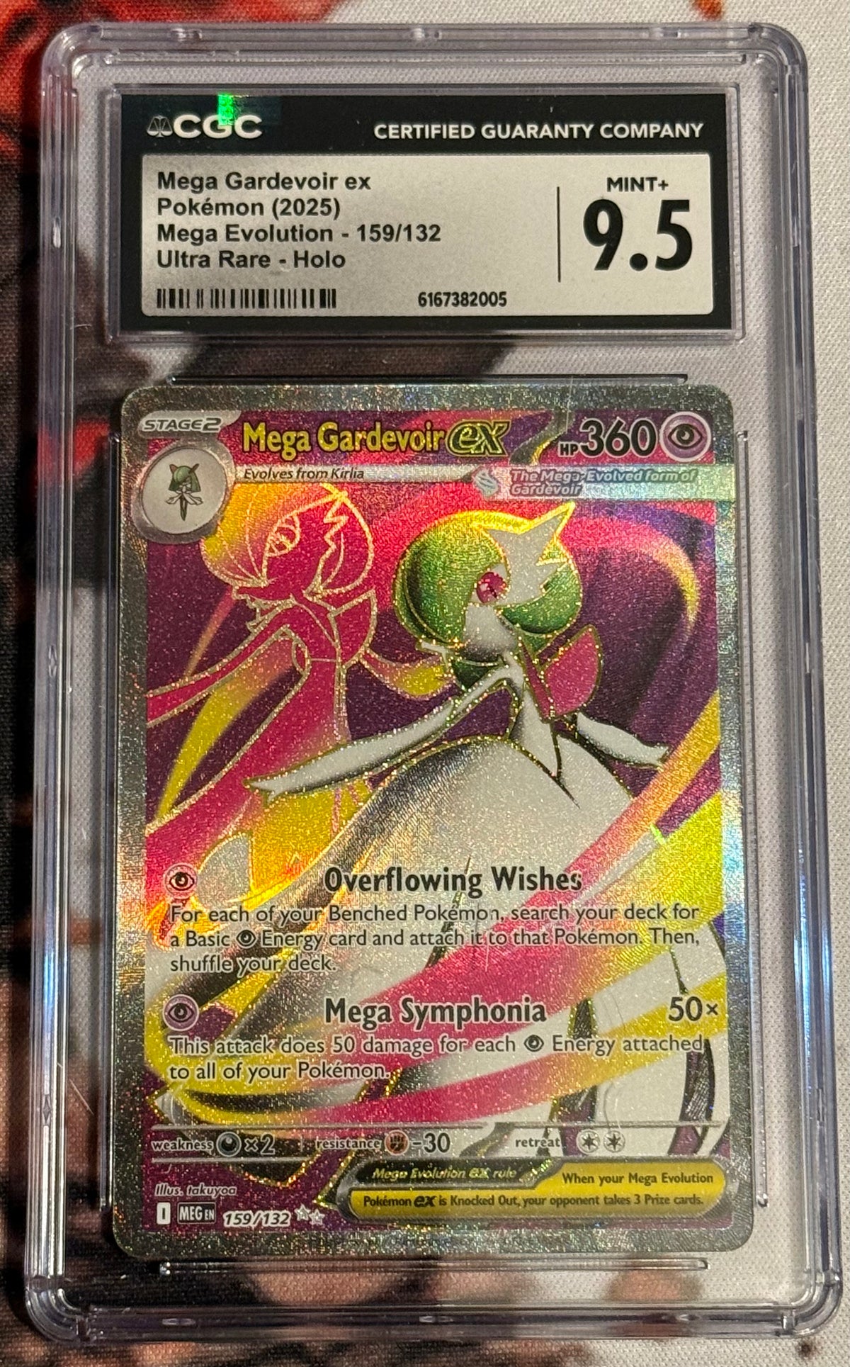 Pokemon TCG - 2025 Mega Evolution - Mega Gardevoir ex Ultra Rare - 159/132 - MINT+ CGC 9.5