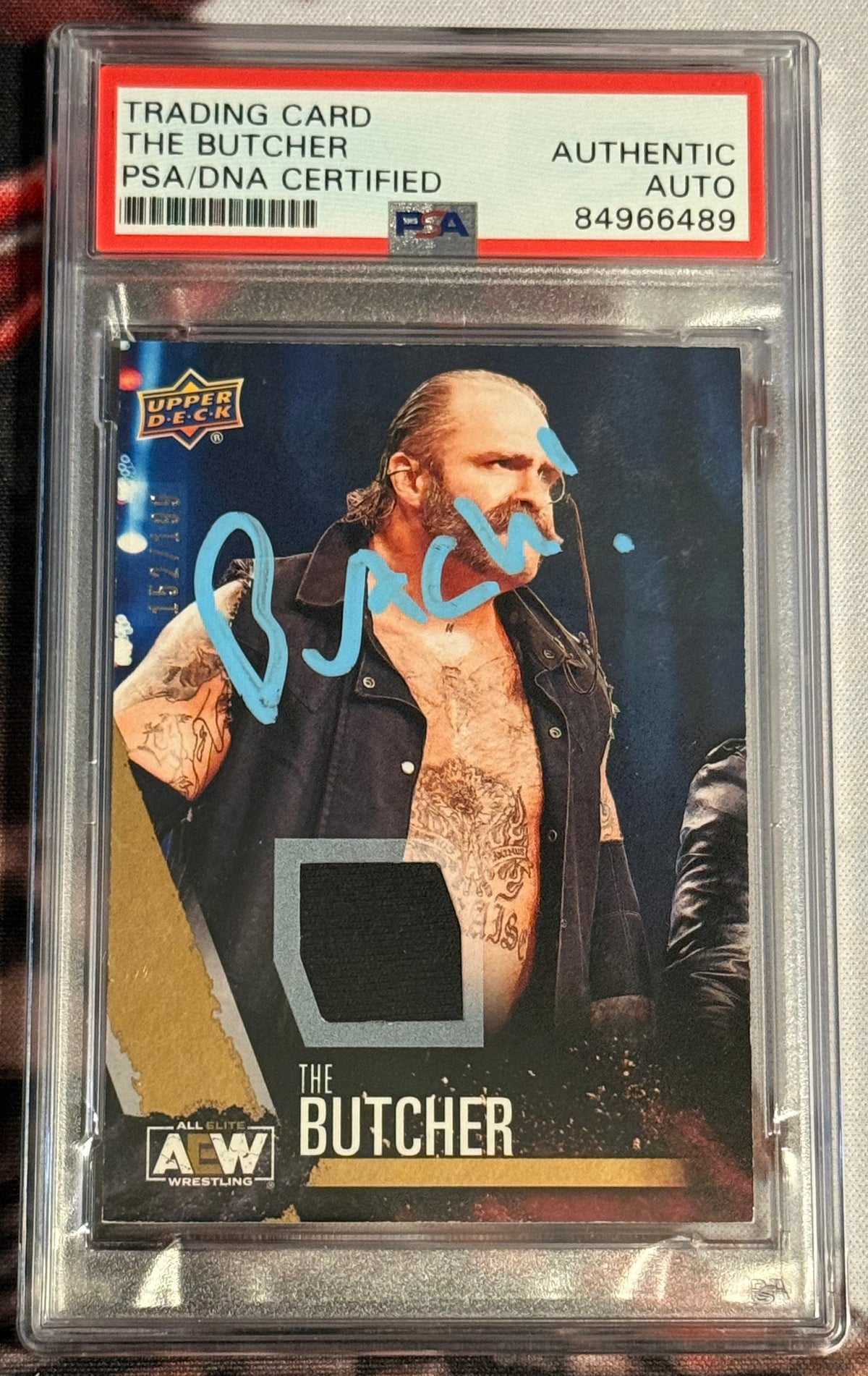 AEW - 2021 Upper Deck First Edition - Andy Williams The Butcher Auto Relic /199 - #38 - PSA/DNA Certified