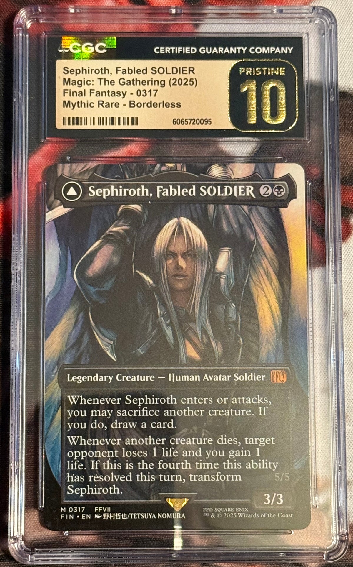 Magic the Gathering - Sephiroth, Fabled Soldier Borderless - Final Fantasy - #0317 - CGC PRISTINE 10