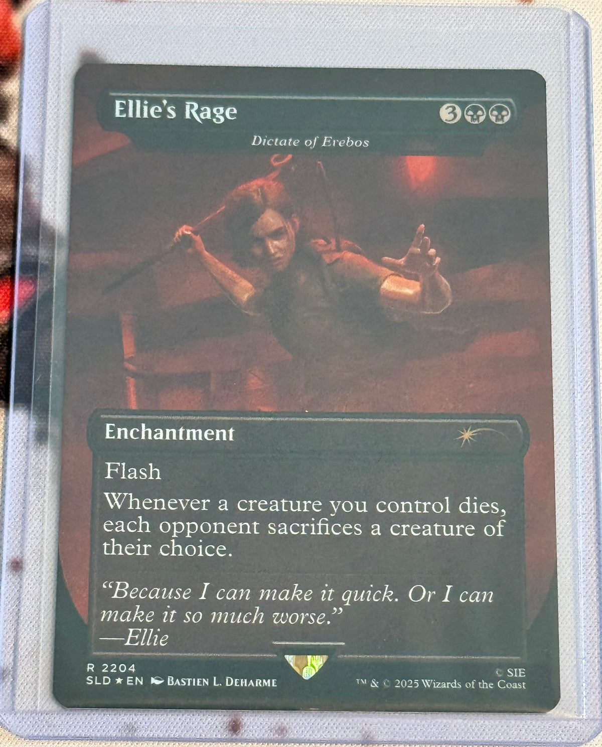 MTG Secret Lair - Ellie's Rage - Dictate of Erebos Rainbow Foil - Rare - #2204 - NM/M