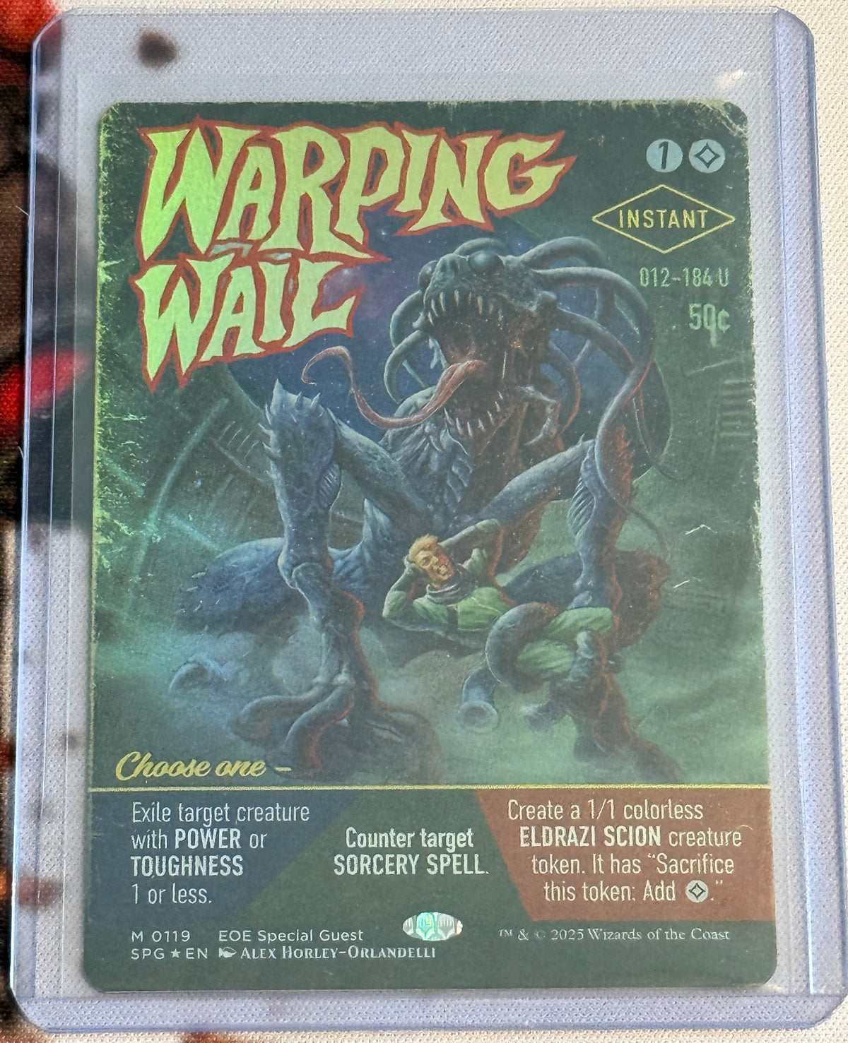 Magic the Gathering - Warping Wail Showcase Foil - MYTHIC - #0119 - Edge of Eternities - NM/M